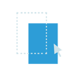 Light Blue icon of rectangle selection and mouse